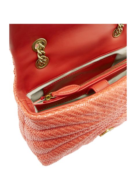 Borsa Pinko donna Love Puff Mini 100039 A2C8 Arancione tracolla spalla trapuntata zip farfalla PINKO | Borse | 100039 A2C8B00Q
